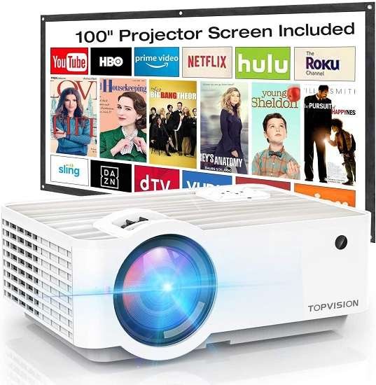 Topvision T6 Portable Mini Projector - Best video projector