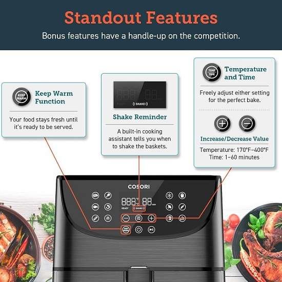 What Are The Key Features Of COSORI CP158-AF Max XL Air Fryer What Are The Key Features Of COSORI CP158-AF Max XL Air Fryer