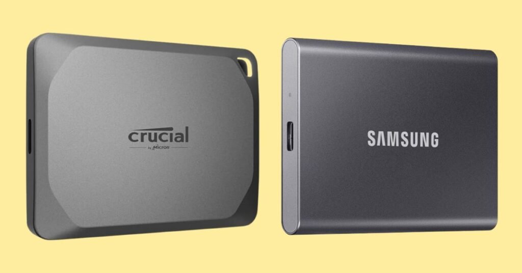 Crucial X9 Pro vs Samsung T7 Crucial X9 Pro vs Samsung T7